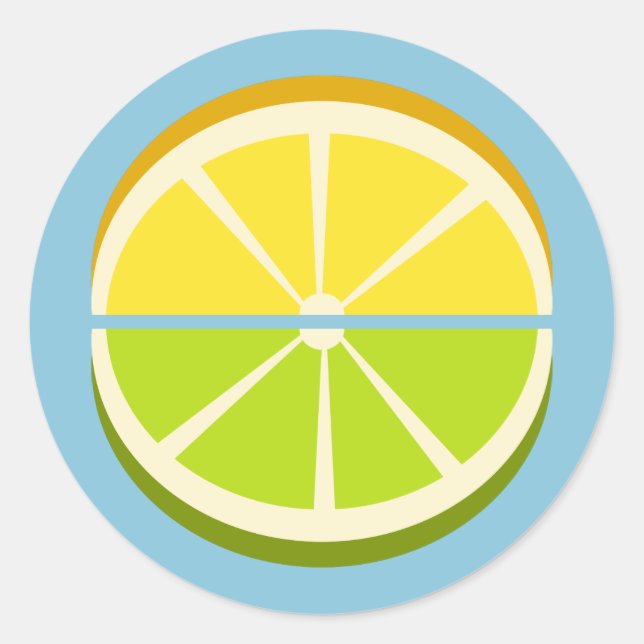 Pegatina Redonda Lemon y Lime (Anverso)