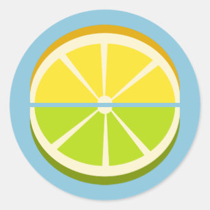 Pegatina Redonda Lemon y Lime