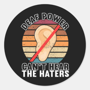 Pegatina Redonda Lenguaje de Rótulo Asl Concienciación Idioma Rótul