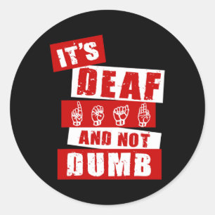 Pegatina Redonda Lenguaje de Rótulo Conciencia Sorda Hand Talk ASL