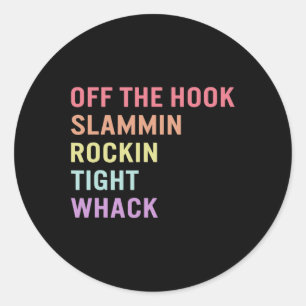 Pegatina Redonda Lenguaje de Rótulo fuera de Hook Slang Tee Deaf Aw