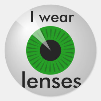 Pegatina Redonda Lentes de contacto