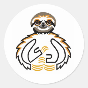 Pegatina Redonda LENTITUD-Naturaleza - Ecología - Vida silvestre