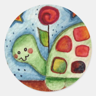 Pegatina Redonda "Lento Y Constante"