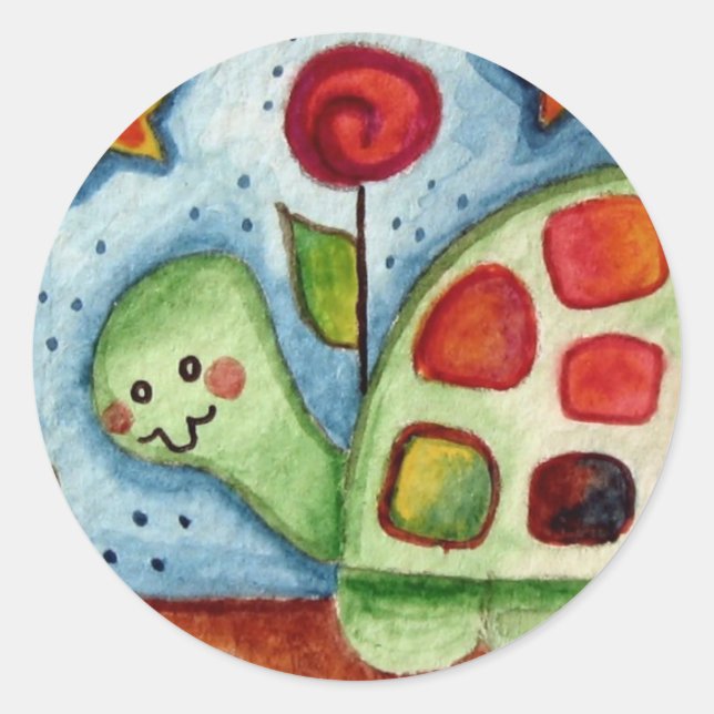 Pegatina Redonda "Lento Y Constante" (Anverso)