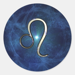 Pegatina Redonda Leo