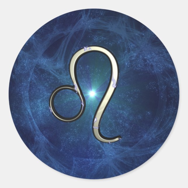 Pegatina Redonda Leo (Anverso)