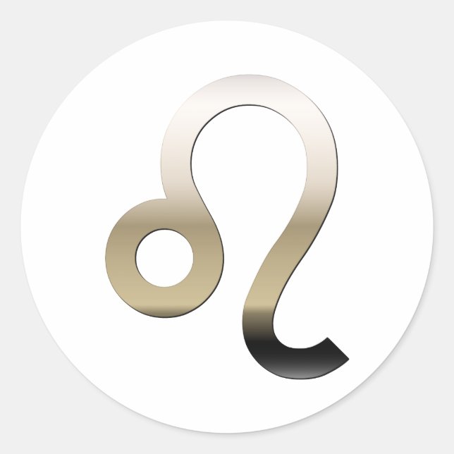 Pegatina Redonda Leo (Anverso)