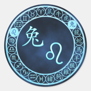 Pegatina Redonda Leo/Rabbit