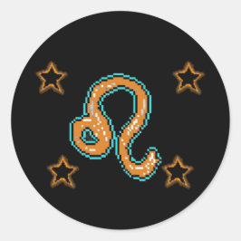 Pegatina Redonda LEO Stars