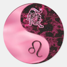 Pegatina Redonda Leo Yin Yang