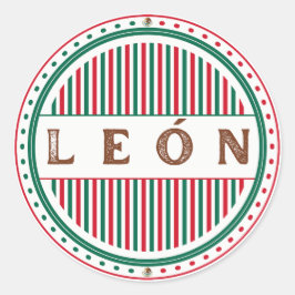 Pegatina Redonda Leon City Pride Emblem – Mexican Identity