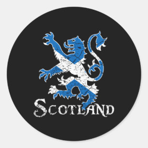 Pegatina Redonda León de Escocia Rampant Escocia Escocia Escocia