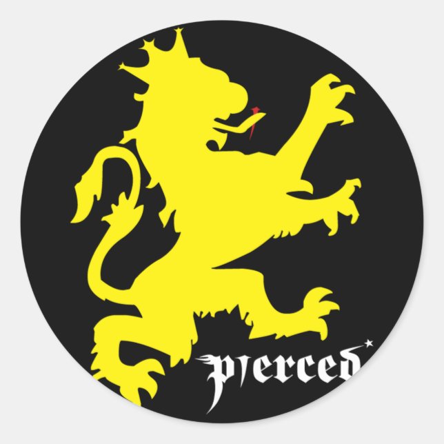 Pegatina Redonda León de Judá (Anverso)