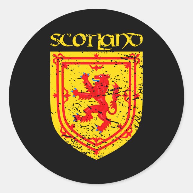Pegatina Redonda León Rampant N (Anverso)