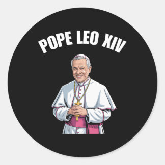 Pegatina Redonda León Xiv, el nuevo papa Leo
