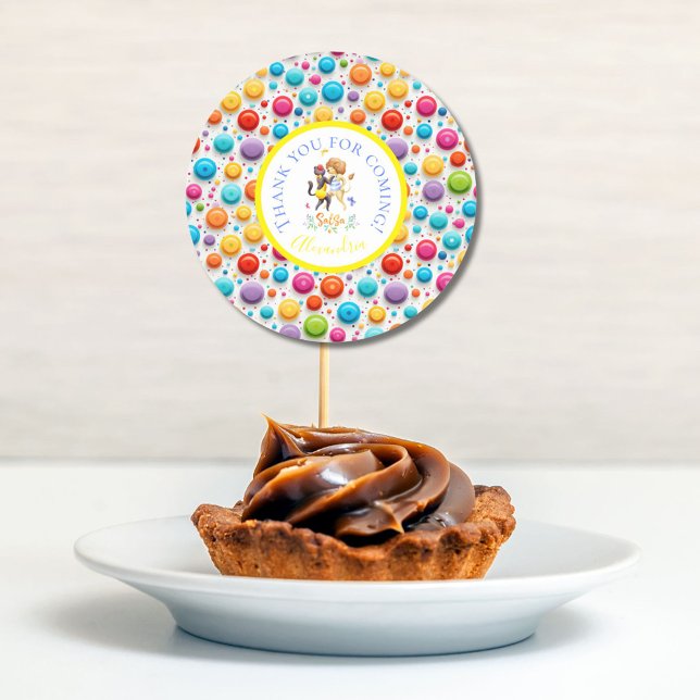 Pegatina Redonda Leones de Fiesta de animales de la huerta cutáneo  (Subido por el creador)