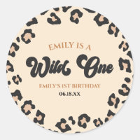 Leopard Cheetah Print Wild One First Birthday Fies