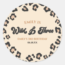 Leopard Cheetah Wild & Three Birthday Fiesta