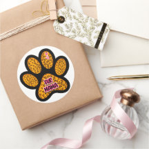 Leopard Paw Print Fur Mama Dog Cat Aovers