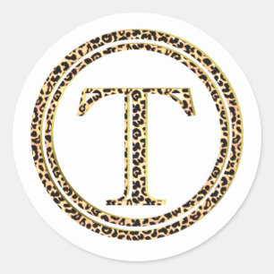 Pegatina Redonda Leopard T