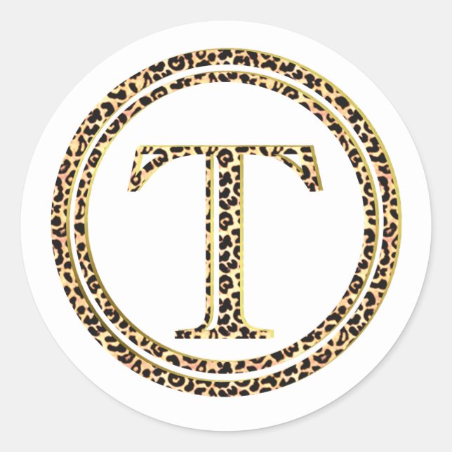 Pegatina Redonda Leopard T (Anverso)
