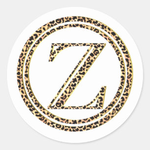 Pegatina Redonda Leopard Z