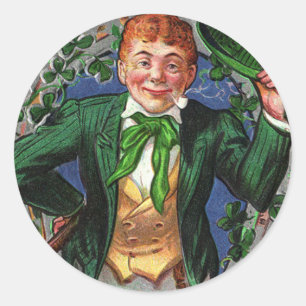 Pegatina Redonda Leprechaun