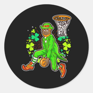 Pegatina Redonda Leprechaun Bysketbyll Black Leprechaun
