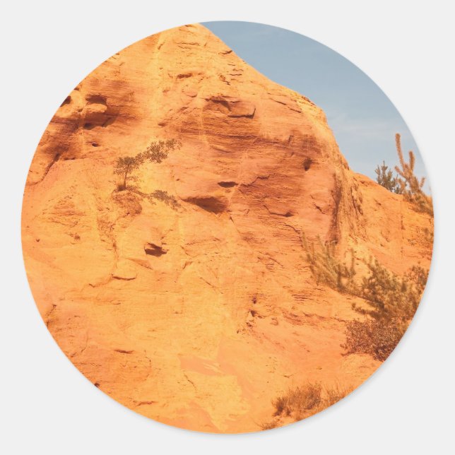 Pegatina Redonda Les Ocres du Roussillon (Anverso)