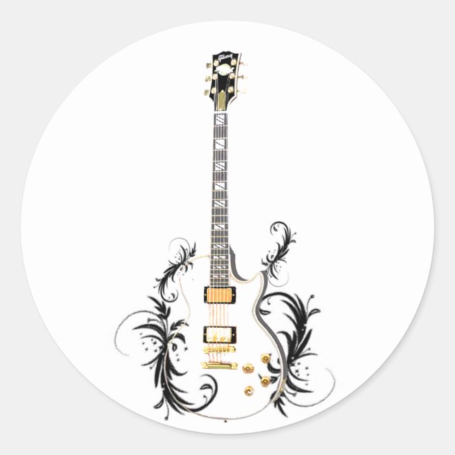 Pegatina Redonda les_paul (Anverso)