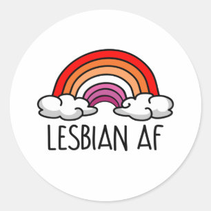 PEGATINA REDONDA LESBIAN AF