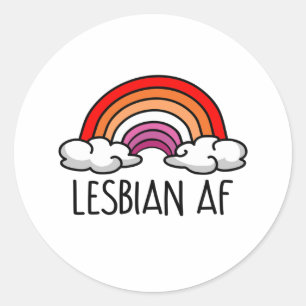 PEGATINA REDONDA LESBIAN AF