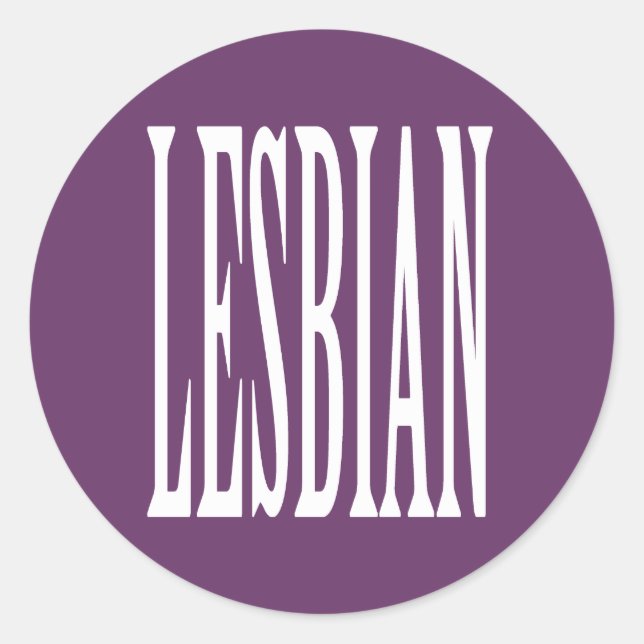 PEGATINA REDONDA LESBIANA GRANDE (Anverso)