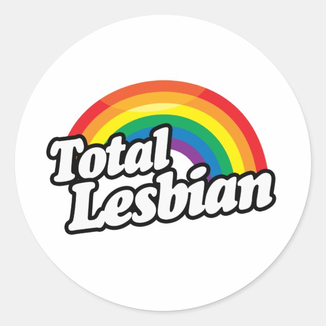 PEGATINA REDONDA LESBIANA TOTAL (Anverso)
