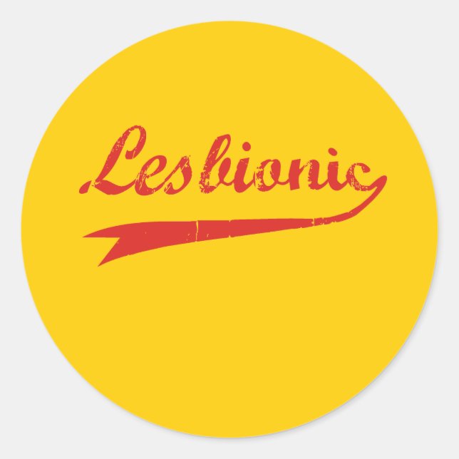 Pegatina Redonda Lesbónica (Anverso)