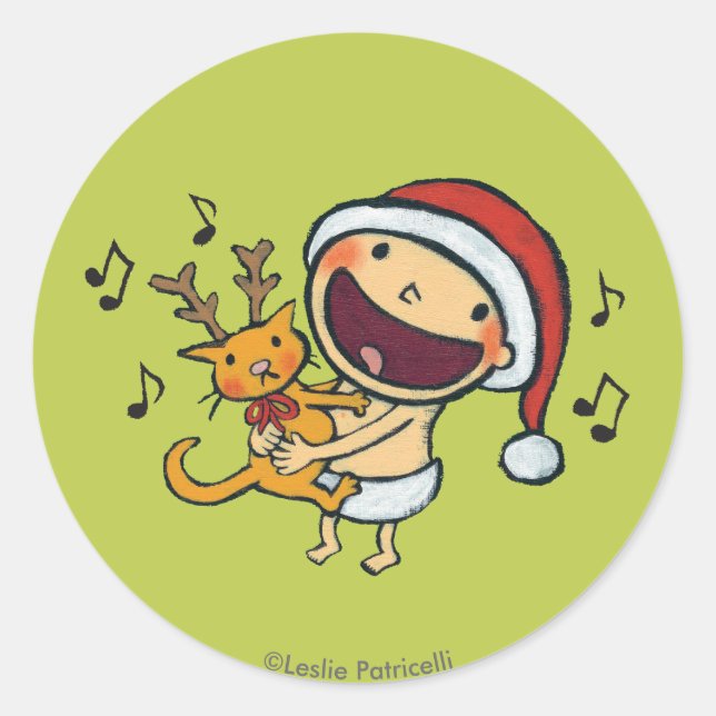 Pegatina Redonda Leslie Patricelli's Fa La Baby (Anverso)