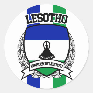 Pegatina Redonda Lesoto