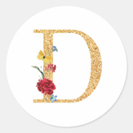 Pegatina Redonda Letra d