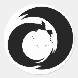 Pegatina Redonda Letra estilizada "A" Monograma Arte Moderno