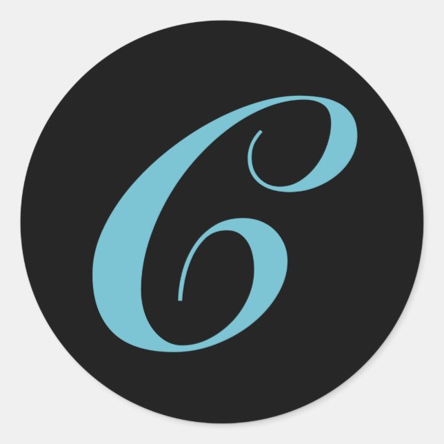 Pegatina Redonda Letra inicial del monograma C (Anverso)