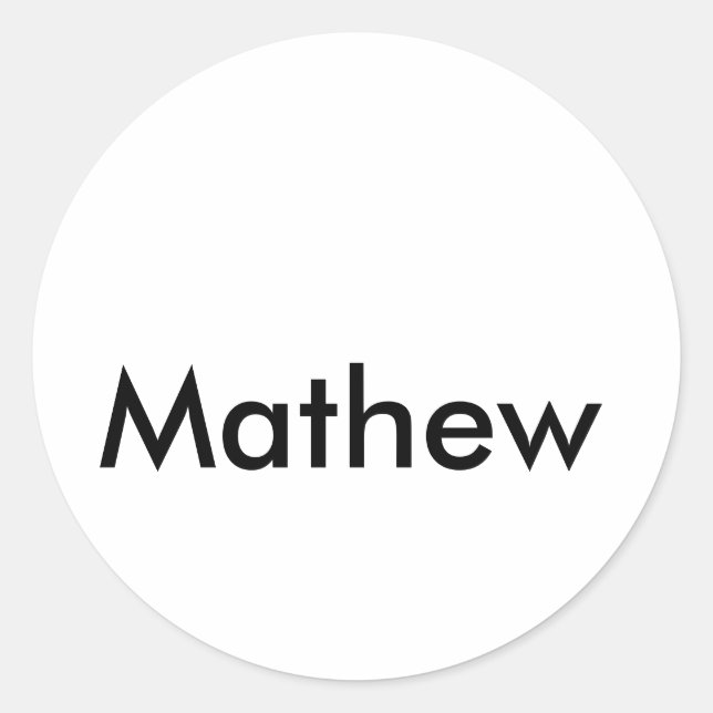 Pegatina Redonda letra inicial simple monograma agrega tu nombre le (Anverso)