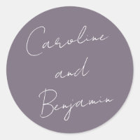 Letra manuscrita moderna para boda Morado polvorie