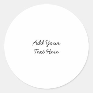 Pegatina Redonda Letra manuscrita profesional texto moderno