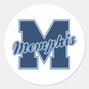 Pegatina Redonda Letra memphis