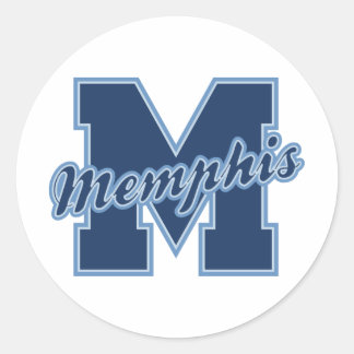 Pegatina Redonda Letra memphis