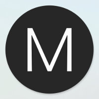 Letra minimalista moderna en blanco y negro