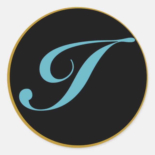 Pegatina Redonda Letra monográfica inicial i (Anverso)