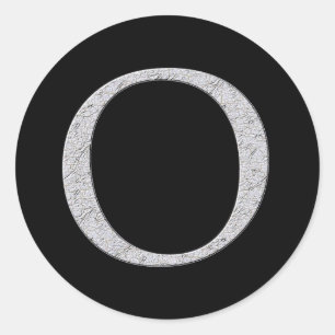 Pegatina Redonda Letra monográfica o