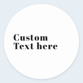 Pegatina Redonda Letra retro moderna y elegante | Negro editable